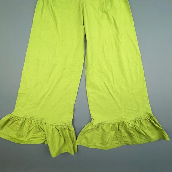 Persnickety Girls Lime Green Ruffle Pants 12 Years Made in USA - Picture 4 of 5